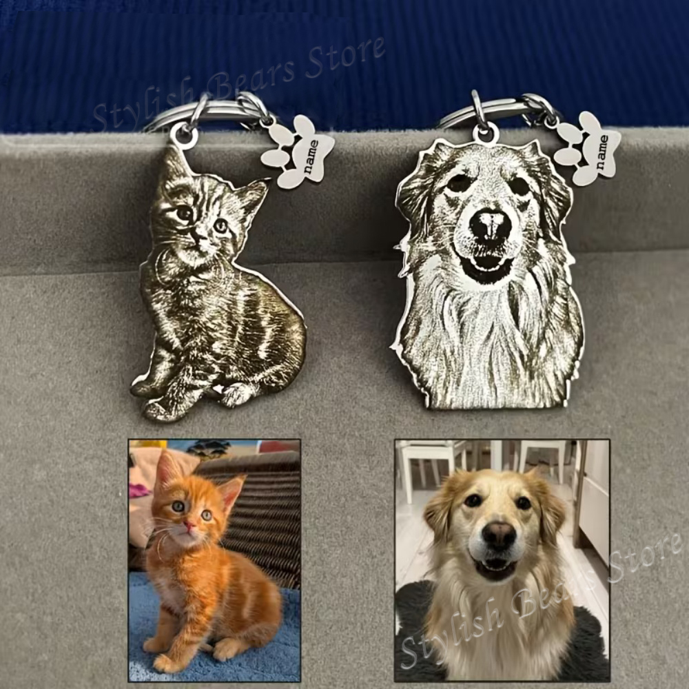 Health Wellness Gifts - Chaveiro personalizado com foto de animal