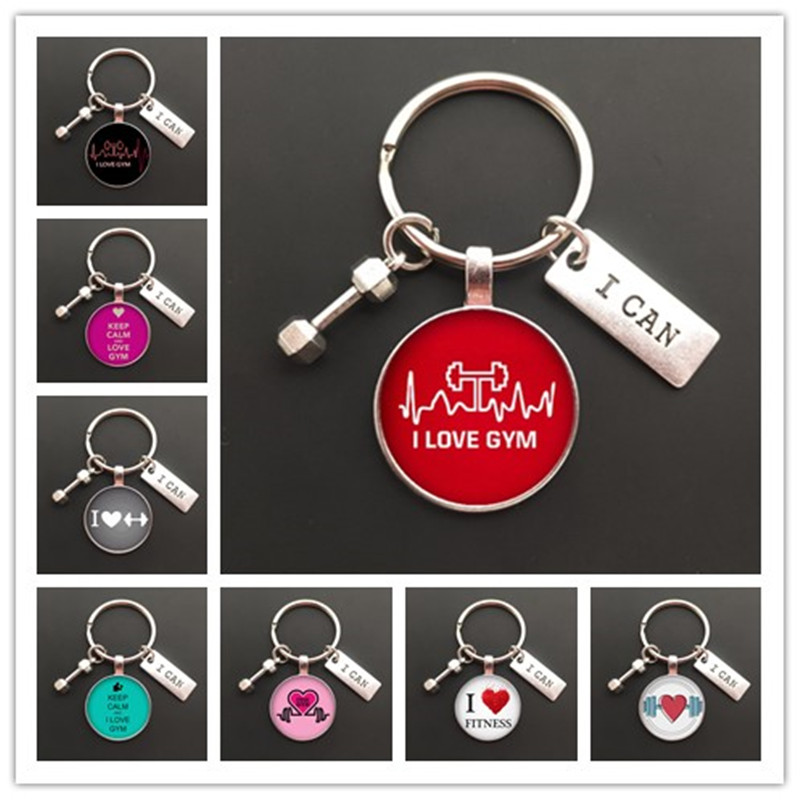 Health Wellness Gifts - Nova força esportes haltere chaveiro charme
