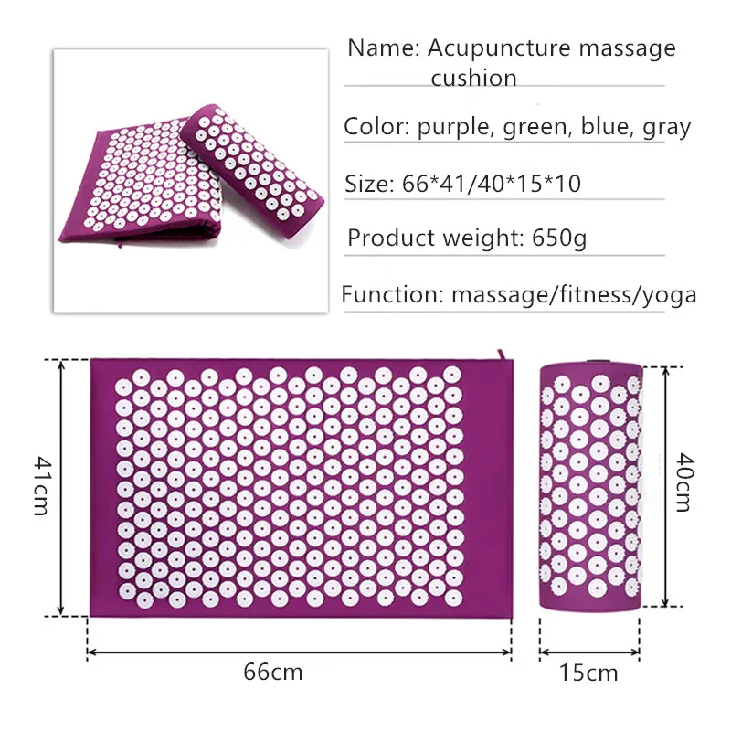 Massageador tapete de yoga alm - Acupressure Mat Set avaliação e preço