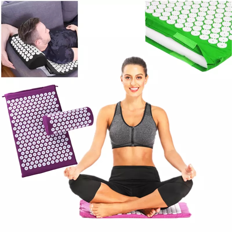 Massageador tapete de yoga alm - Acupressure Mat Set avaliação e preço