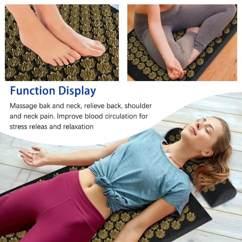 Eco lótus pico esteira acupunt - Acupressure Mat Set avaliação e preço