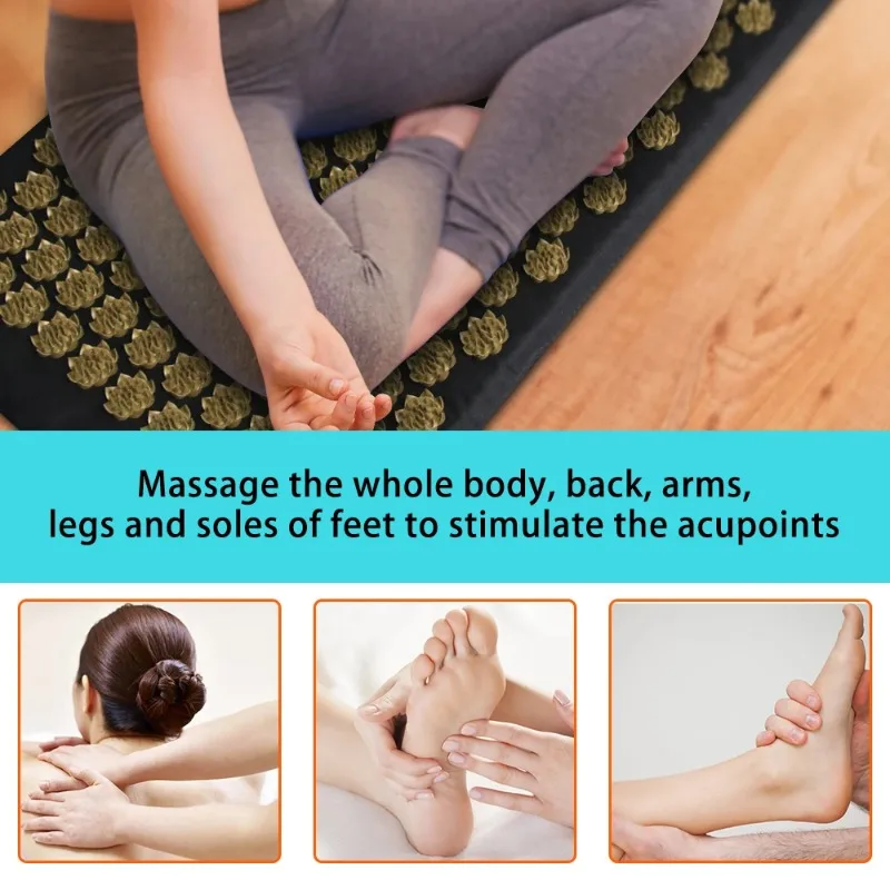 Eco lótus pico esteira acupunt - Acupressure Mat Set avaliação e preço