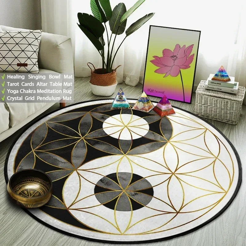 Yin yang taiji tapete redondo  - Acupressure Mat Set avaliação e preço